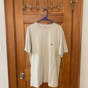 Lacoste Cream Short Sleeve Tee Classic Comfort